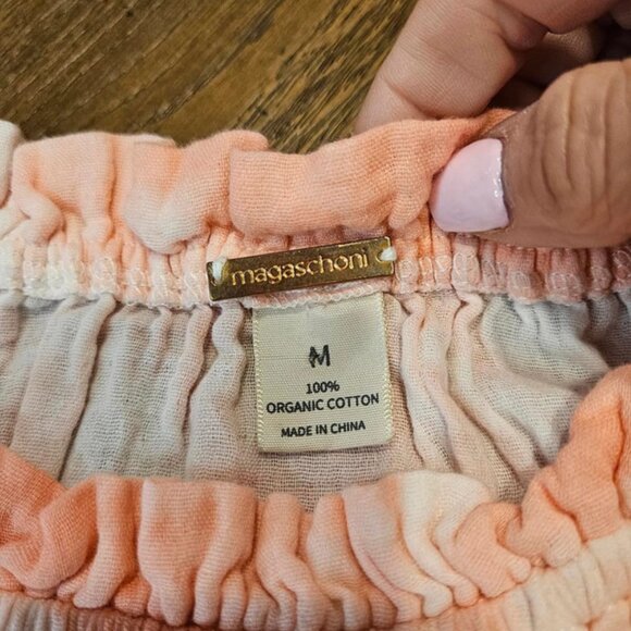 nwot Masgaschoni Pink Tie-Dye Tank Top with Ruffle Hem - Picture 5 of 5